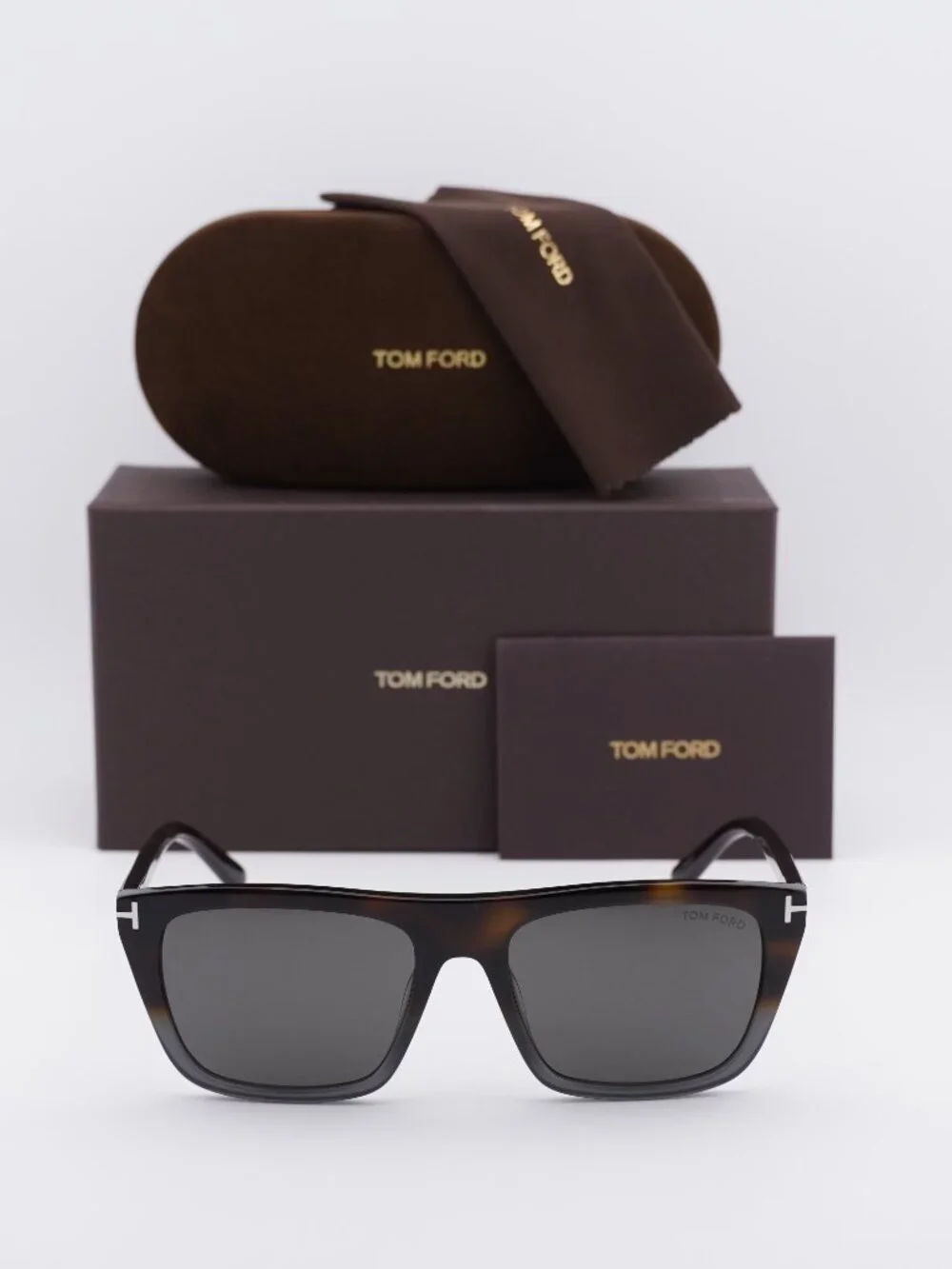 Tom Ford Asian FT1175 55A Square Sunglasses - Coloured Havana/Smoke